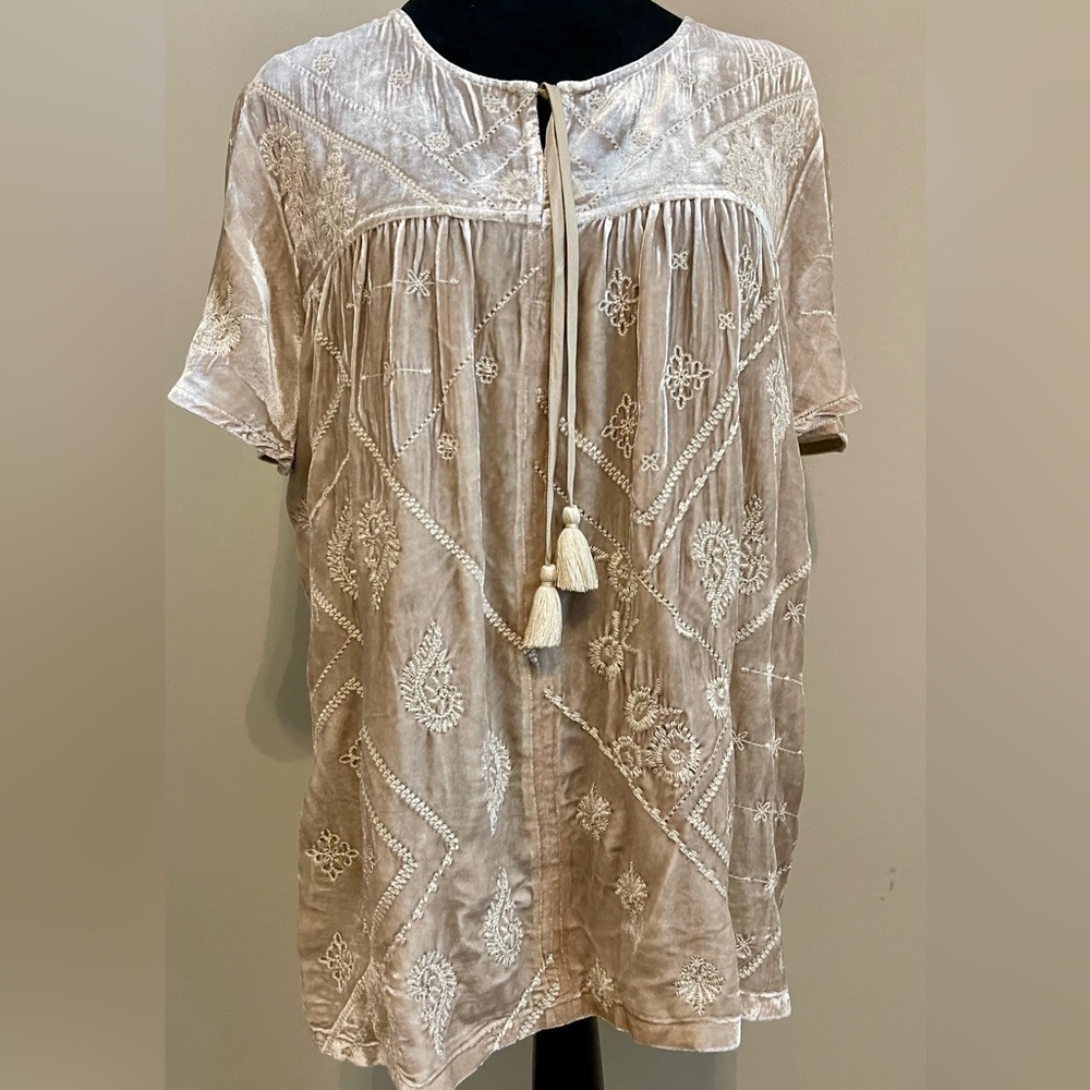 Johnny Was Velvet Devi Flutter Boho Weekend Blouse Sz-S NWOT’s - Picture 2 of 12